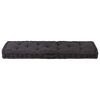 vidaXL Cuscino per Pallet e Pavimento in Cotone 120x40x7 cm Nero
