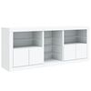 vidaXL Credenza con Luci LED Bianca 181,5x37x67 cm