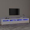 vidaXL Mobile Porta TV con Luci LED Bianco 240x35x40 cm