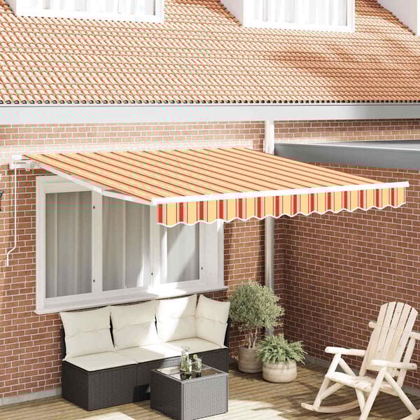 vidaXL Tenda Retrattile Giallo e Arancione 300 x 250 cm