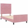 vidaXL Letto a molle con testiera Rosa 90 x 190 cm Velluto