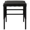 vidaXL Poggiapiedi da Giardino con Cuscini 4pz Nero in Polyrattan