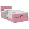 vidaXL Struttura Letto Pouf con Materasso Rosa 80x200 cm Velluto