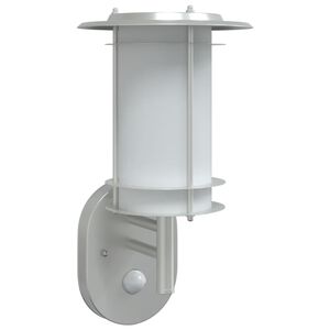 vidaXL Applique per Esterno con Sensore Argento in Acciaio Inox
