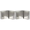 vidaXL Muro di contenimento 2 pz 50 x 50 x 30 cm Acciaio Inox Argento