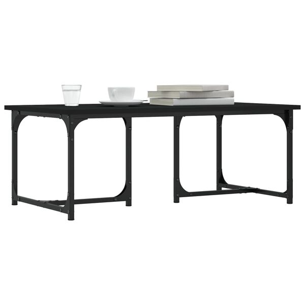 vidaXL Tavolino da Salotto Nero 90x50x35 cm in Legno Multistrato