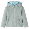 vidaXL Giacca con Cappuccio Bambina Pelliccia Sintetica Teddy Verde Menta 116