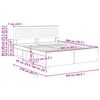 vidaXL Struttura del letto Legno vecchio 160 x 200 cm Pino massello