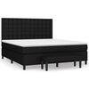 vidaXL Giroletto a Molle con Materasso Nero 160x200 cm in Tessuto