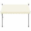 vidaXL Tenda da Sole Retrattile Crema 300x150 cm in Tessuto e Acciaio