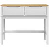 vidaXL Tavolo Consolle FLORO Bianco 89,5x36,5x73cm Legno Massello Pino