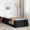 vidaXL Letto con contenitore e materasso 2 pcs Nero Pelle