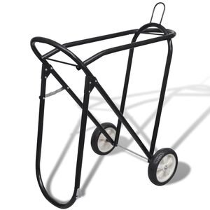 vidaXL Supporto in Metallo per Sella con Ruote