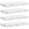 vidaXL Scaffale da parete 4 pz Marmo Bianco 50 x 23,5 x 3,8 cm