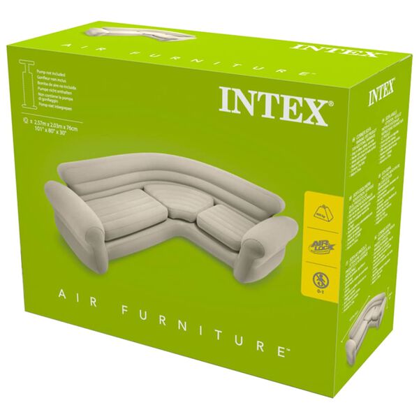 Intex Sofà/Divano Angolare Gonfiabile 257x203x76 cm 68575NP