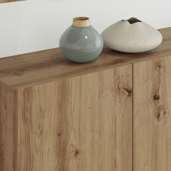 vidaXL Unit&agrave; TV da Parete 5 pcs Rovere artigianale Legno multistrato