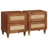 vidaXL Armadio da Notte 2 pz Marrone 40 x 33,5 x 46 cm