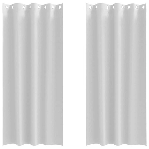 vidaXL Tende Blackout con Anelli 2 pcs Grigio Chiaro 225 x 140 cm