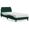 vidaXL Giroletto Dover Verde Scuro 90x190 cm in Velluto