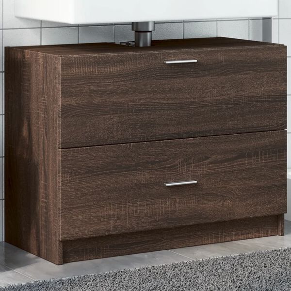 vidaXL Mobile Lavabo Rovere Fumo 78x37x59 cm in Truciolare