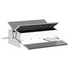 vidaXL Mangiatore a Pedale per Pollo Argento 75 x 53 x 20,5 cm 10 kg