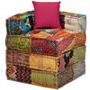vidaXL Pouf Modulare a 4 Posti in Tessuto Patchwork
