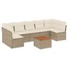 vidaXL Set Divano da Giardino 8 pz con Cuscini Beige in Polyrattan