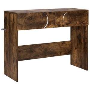 vidaXL Consolle Rovere Fumo 96,5 x 38 x 75 cm Legno multistrato
