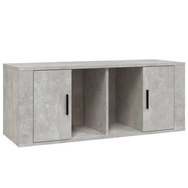 vidaXL Mobile per TV Grigio Cemento 100x35x40 cm Legno Multistrato