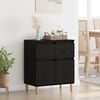 vidaXL Credenza Rovere Nero 60 x 35 x 70 cm Legno multistrato