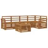 vidaXL Set divano sezionale 6 pcs Naturale Legno di Acacia Massello