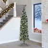 vidaXL Albero di Natale Artificiale Sottile Verde e Bianco 240 cm