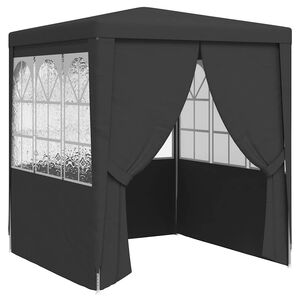 vidaXL Gazebo Professionale con Pareti 2,5x2,5 m Antracite 90 g/m²