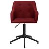 vidaXL Sedia da Pranzo Girevole Rosso Vino in Tessuto