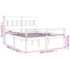 vidaXL Letto per Anziani con Testiera 160x200 cm in Legno Massello