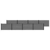 vidaXL Pannello di Recinzione 8 pcs WPC e Alluminio Grigio