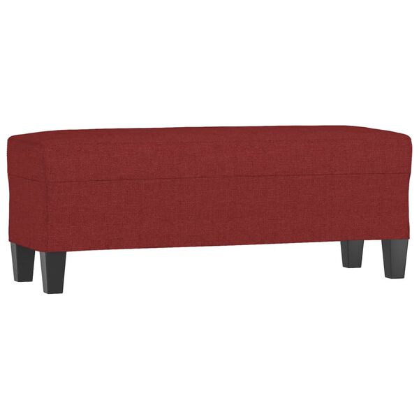 vidaXL Panca Rosso Vino 100x35x41 cm in Tessuto