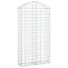 vidaXL Cesto Gabbione ad Arco 100x30x180/200 cm Ferro Zincato