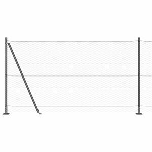 vidaXL Recinzione esagonale con base in cemento 25 x 1,4 m Grigio Rete