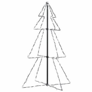 vidaXL Albero di Natale a Cono 160 LED per Interni Esterni 78x120 cm
