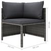 vidaXL Set Divani da Giardino 10 pz con Cuscini in Polyrattan Grigio