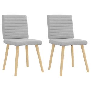 vidaXL Sedie da Pranzo 2 pz Grigio Nuvola in Tessuto