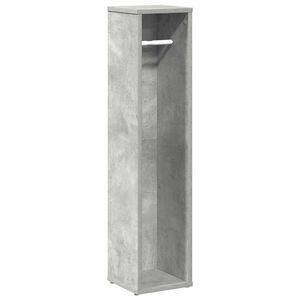 vidaXL Mobiletto da bagno con portarotolo Grigio cemento 20,5x20x90 cm