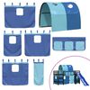 vidaXL Letto a Soppalco con Tunnel Bambini Blu 90x200cm Massello Pino