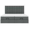 vidaXL Struttura Letto Pouf con Materassi 160x200 cm in Tessuto