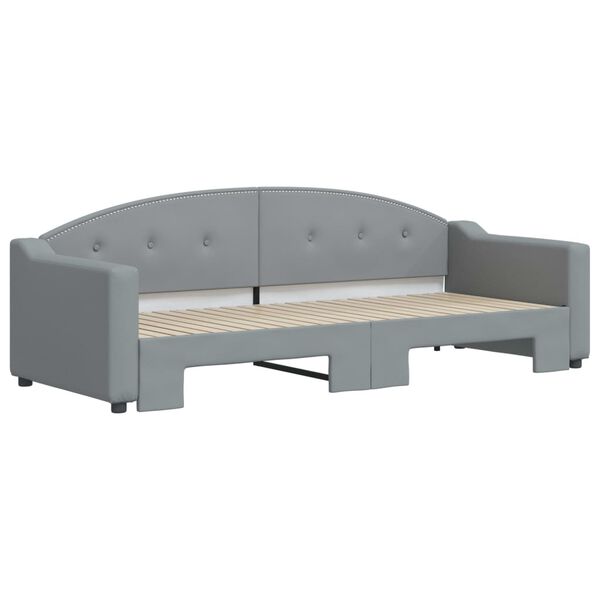 vidaXL Divano Letto con Letto Estraibile Grigio Chiaro 80x200 Tessuto