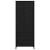 vidaXL Credenza Rovere Nero 69,5 x 34 x 180 cm Legno multistrato