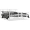 vidaXL Giroletto con Testiera e Pediera Metallo Bianco 183x213 cm