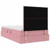vidaXL Letto con contenitore e LED con led Rosa 120 x 200 cm Velluto