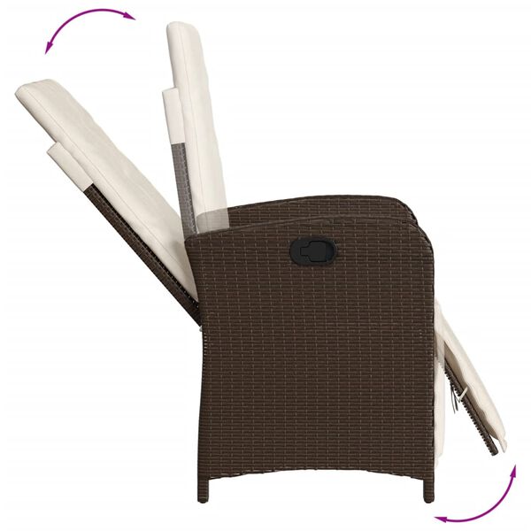 vidaXL Set da Pranzo da Giardino 7pz con Cuscini in Polyrattan Marrone
